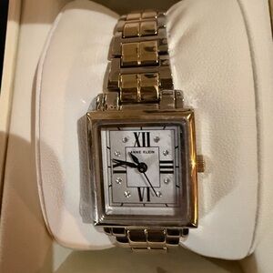 Anne Klein Two-Tone Square Face Watch
